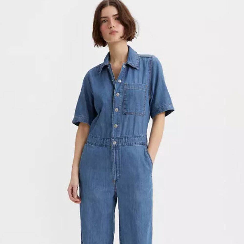 LEVI'S SHORT SLEEVE HERITAGE XS Denim  - adjustable waist - New With Tags